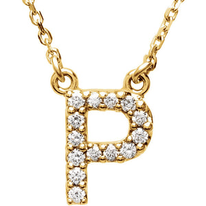 Diamond Initial Necklace