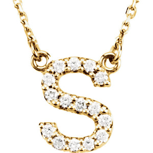 Diamond Initial Necklace