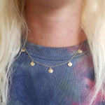 14k white gold shell chain necklace