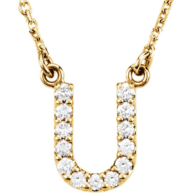 Diamond Initial Necklace