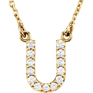 Diamond Initial Necklace