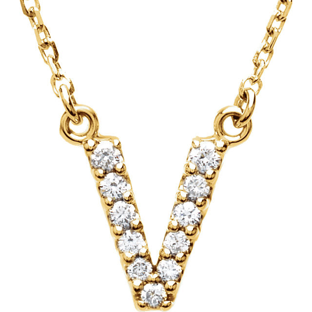 Diamond Initial Necklace