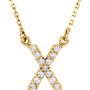 Diamond Initial Necklace