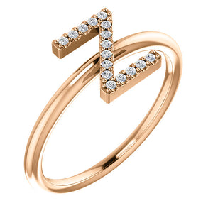 Initial Diamond Ring