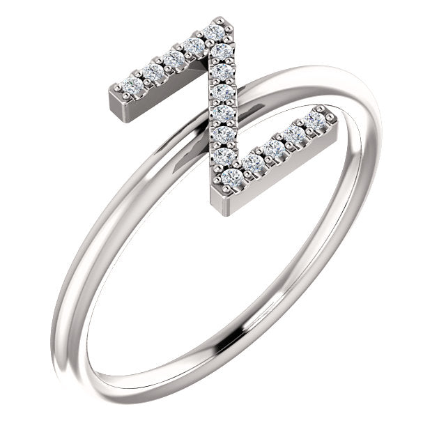 Initial Diamond Ring