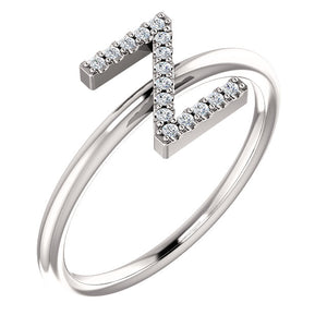 Initial Diamond Ring