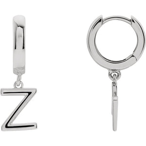 Initial Huggie Hoop Earrings