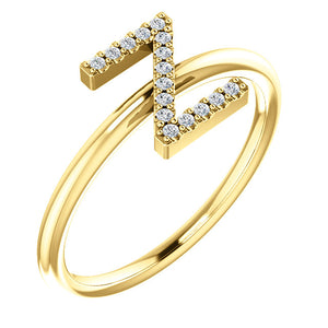 Initial Diamond Ring